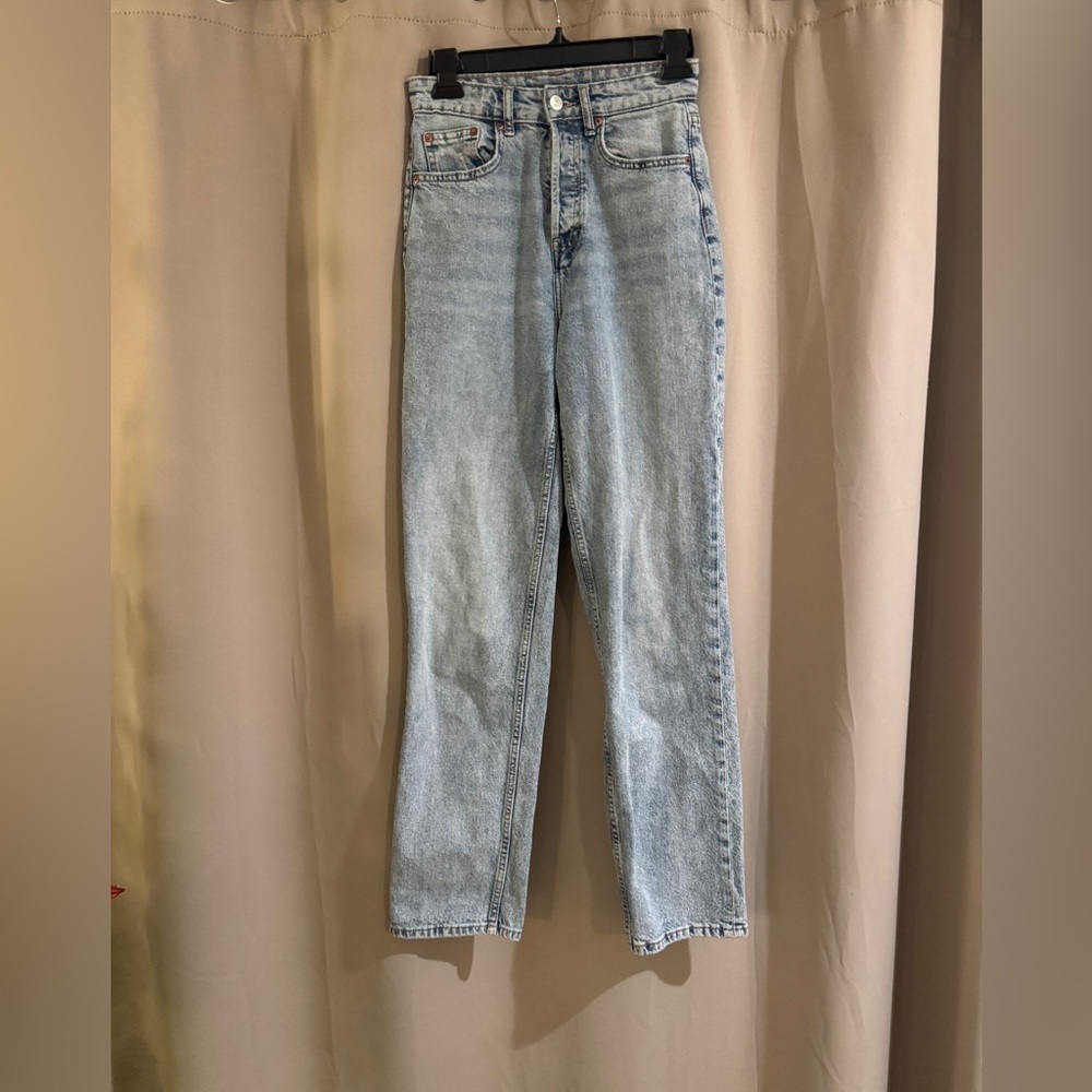 H&M Long Classic Light Blue Women's Jeans - Picture 1 of 6